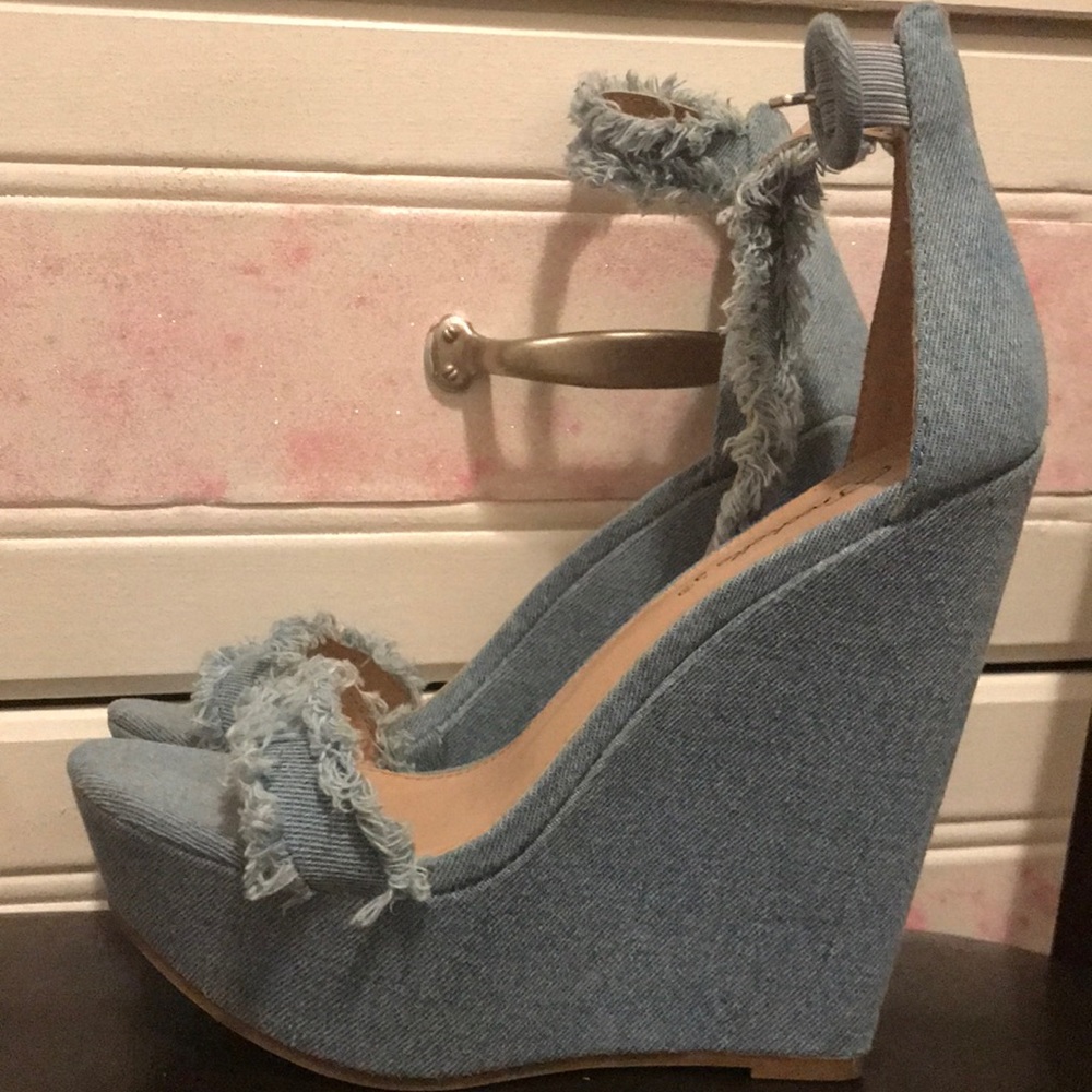 Blue jean heels